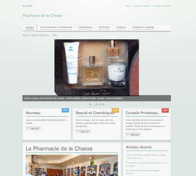 Création site web pharmacie de la chasse
