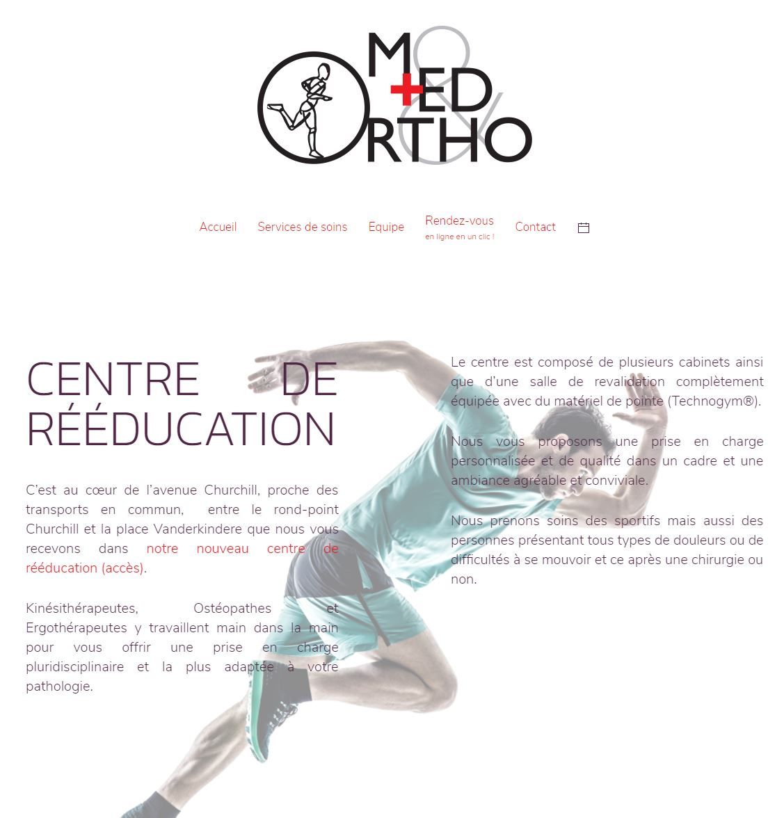 Création site web MedeOrtho : Centre de rééducation