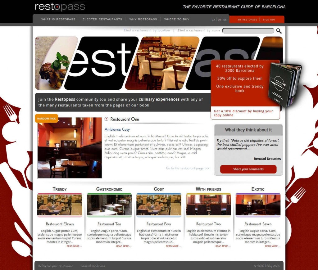 restopass test homepage