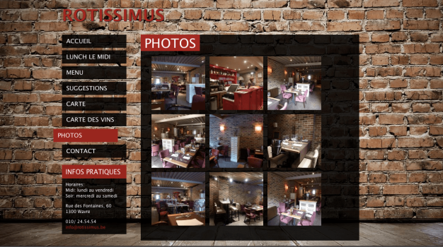 Création site web Rotissimus : restaurant Wavre