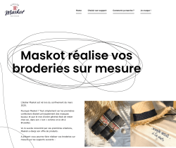 Maskot : création site web broderie personnalisée