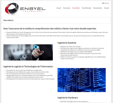 Création site web ensyel technologies