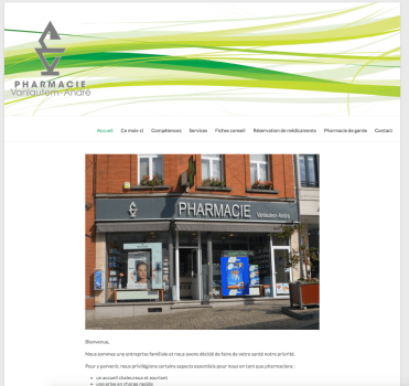 Création site web pharmacie vanlautem - andré