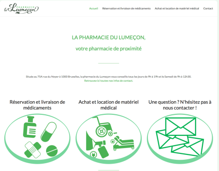 Création site web pharmacie le lumeçon