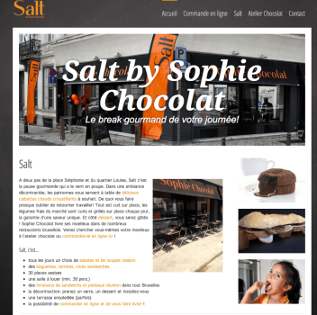 Création site web Sophie chocolat